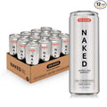 Naked Sparkling Energy Drink - Orange Organic Caffeine Organic Lemon Juice Zero Sugar No Sucralose Naturally Sweetened Clean Energy Drinks Vegan Gluten-Free Non-GMO - 12oz Cans (Pack of 12)