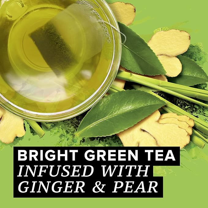 TAZO Tea Bags Green Tea Green Ginger 20 Count (Pack of 6)
