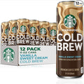 Starbucks Cold Brew Coffee Vanilla Sweet Cream 11 fl oz Cans (12 Pack) Premium Coffee Drink Iced Coffee