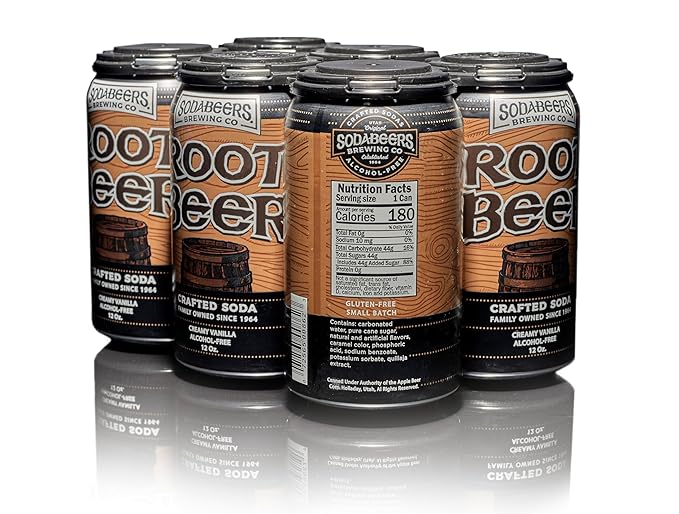 Root Beer | SodaBeers Brewing Co | Alcohol-Free Gluten-Free Crafted Sodas Made With Natural Flavors and Real Sugar Refreshing Fruit Beverages (12 Cans)