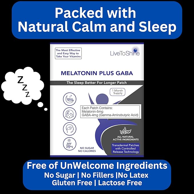 Menopause Relief and Melatonin Sleep Patch Bundle - 2 Packs - Hot Flashes Night Sweats Mood Swings Relief Plus Restful Sleep Patches - 30 Day Supply Per Pack (60 Patches) - USA Made by Live To Shine
