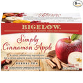 Bigelow Tea Simply Cinnamon Apple Herbal Tea Caffeine Free (Pack of 6) 108 Total Tea Bags