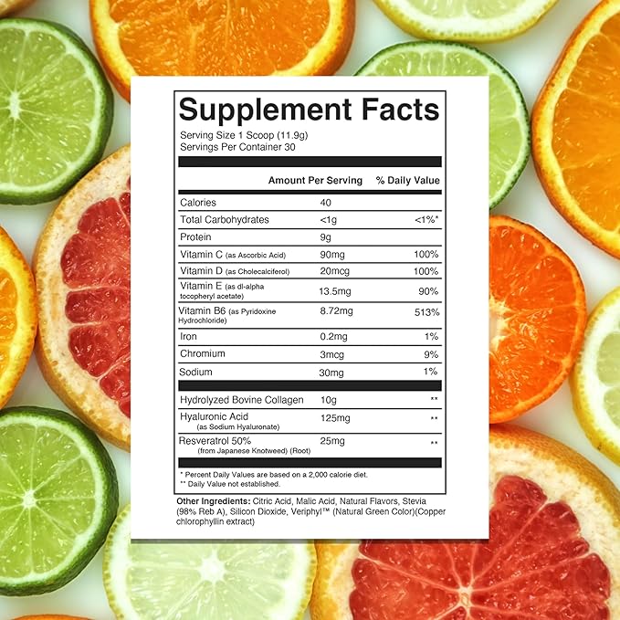 310 Nutrition Collagen Peptides for Women &amp Men - Hydrolyzed Grass-Fed Collagen with Hyaluronic Acid Resveratrol Vitamin C D E - Skin Hair Nail Joint Support - Pink Lemonade 30 Servings