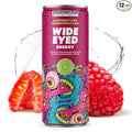 Collective Arts Wide Eyed Energy Drinks | Naturally-Flavored Caffeinated Vitaminized Sparkling Beverage With Fruit Extracts | Raspberry Lime MAX | Pack of 12 | 12 fl oz.(355ml)