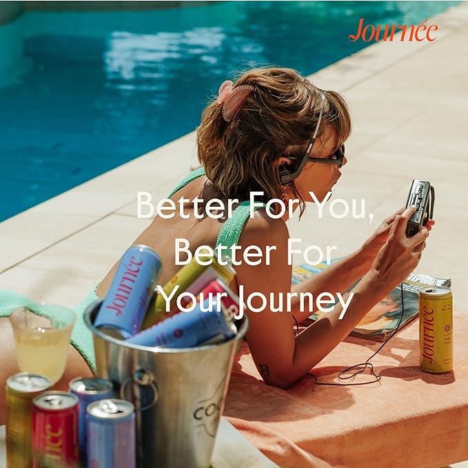 Journée Wellness Energy Drink Natural Caffeine Lion’s Mane L-Theanine 125 mg Caffeine Real Fruit Juice All Natural 0 Added Sugar Cognition Immunity - Variety Pack - Pack of 12