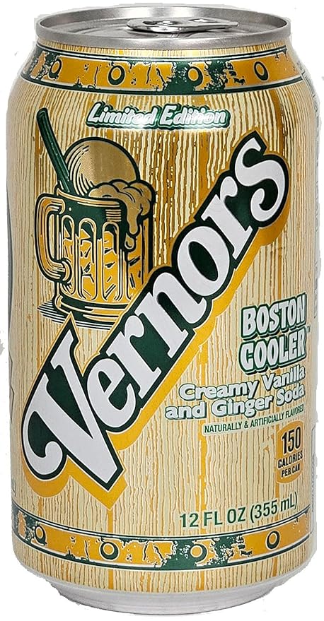 Vernors Ginger Soda (ale) Boston Cooler Edition creamy vanilla 12-pack 12-ounce cans in fridge pack (24-count)
