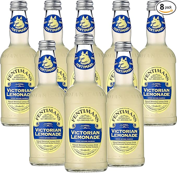 Fentimans Botanically Brewed Classic Victorian Lemonade Sparkling Soda 9.3 fl oz Bottles – Premium Craft Soda/Mixer for Cocktails &amp Refreshing Drinks