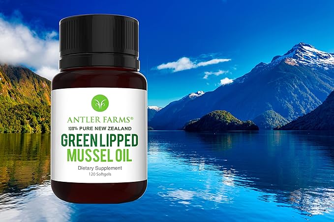 Antler Farms - 100% Pure New Zealand Green Lipped Mussel Oil Equiv. to 12500mg 120 Softgels - Powerful 125:1 Extract 2 Month Supply