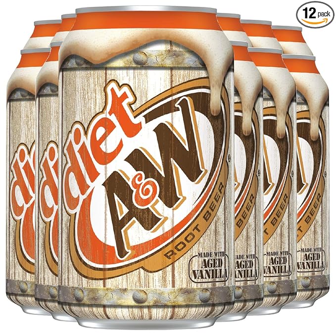 A&ampW Root Beer Diet 355 ml Tub Pack of 12