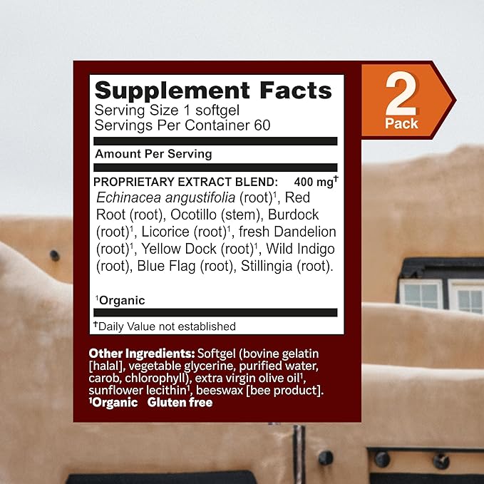 Herbs Etc. Lymphatonic Softgels - Lymph System Support - Support a Healthy Lymphatic System - Gluten-Free Herbal Supplement - 60 Softgels (60 Servings) - 2 Pack