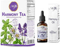 Merja Harmony Tea and Oil Set Natural Stress Relief Caffeine-Free Herbal Blend 8.81 oz Tea and 0.68 fl oz Oil