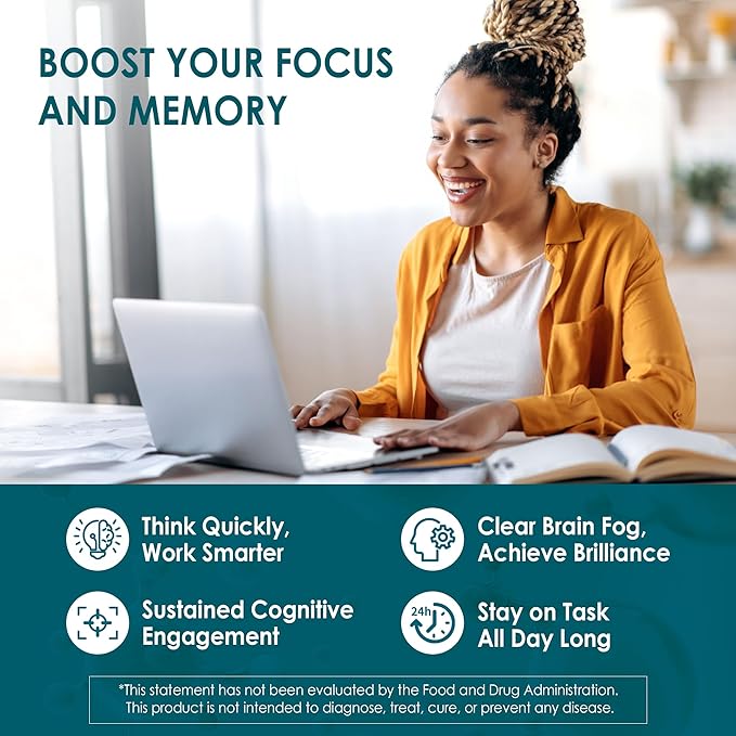 Phosphatidylserine - Nootropic Brian Supplement Focus &amp Energy Gummies + Bacopa Monnieri Omega 3 Huperzine A Methyl B12 &amp B6 for Seniors Gamers Workers Non-GMO Caffeine-Free Sugar Fre