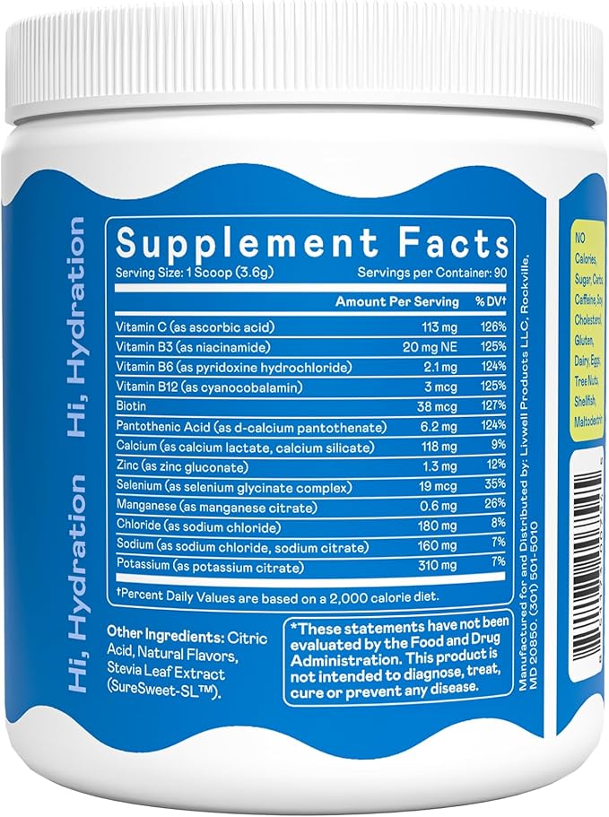 Hi-Lyte Daily Essentials - Electrolytes Powder Mix - Lime Cucumber Mint - Sodium Potassium Magnesium Vitamins - Hydration Support for Fasting - No Sugar No Carbs Clean Ingredients