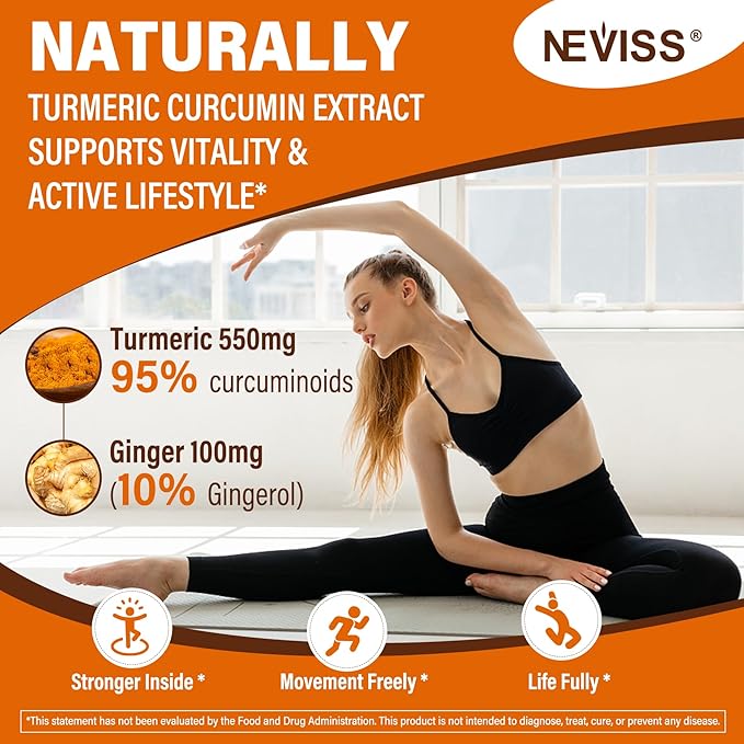 Sugar Free Turmeric Curcumin Filled Gummies 550mg for Adults Ginger &amp Black Pepper | 95% Curcuminoids w/Prebiotic Probiotic &amp Postbiotic Blend Support Immune &amp Digestive Health Vegan 6
