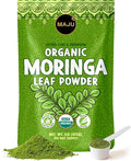 MAJU's Organic Moringa Powder (1 Pound) Oleifera Leaf Extra-Fine Quality Dried Drumstick Tree Leaves For Tea Smoothies Food-Grade