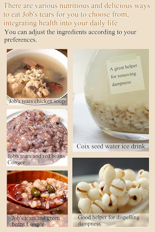 Job'S Tears Coix Seed Tea 10.6Oz/300G Yi Mi Dampness-Removing Tea Natural Grains for PorridgeSoup No Addition Vegetarian Friendly 薏米 薏苡仁