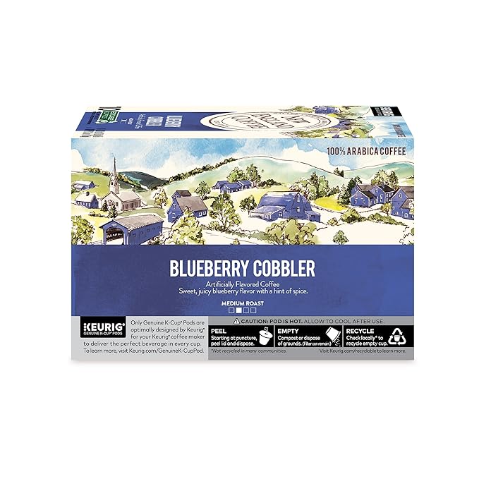New England Coffee Blueberry Cobbler Medium Roast Single Serve Pods 10ct Box (Pack of 2)