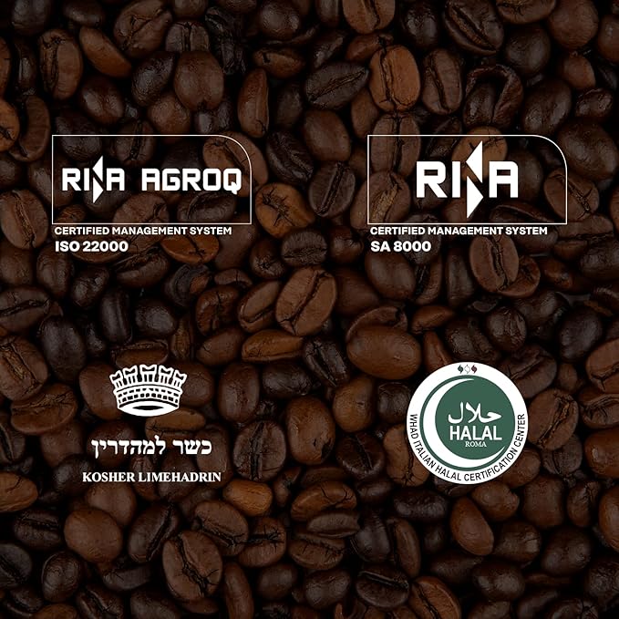 Aiello Caffe Italian Espresso Coffee Beans 2.2 LB Bag Arabica Whole Bean Coffee Blend Freshly Roasted and Blended in Southern Italy