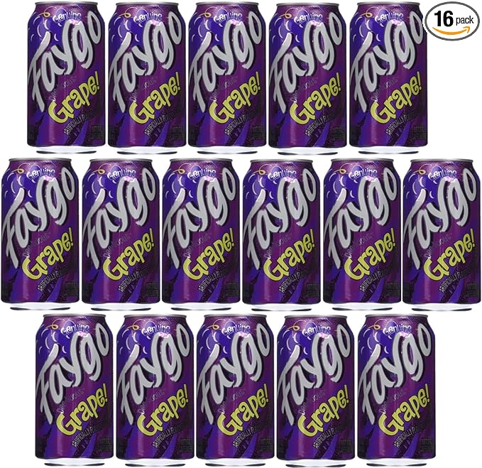 Faygo Soda Pop Soft Drink 16 pack of 12oz Cans (Grape)