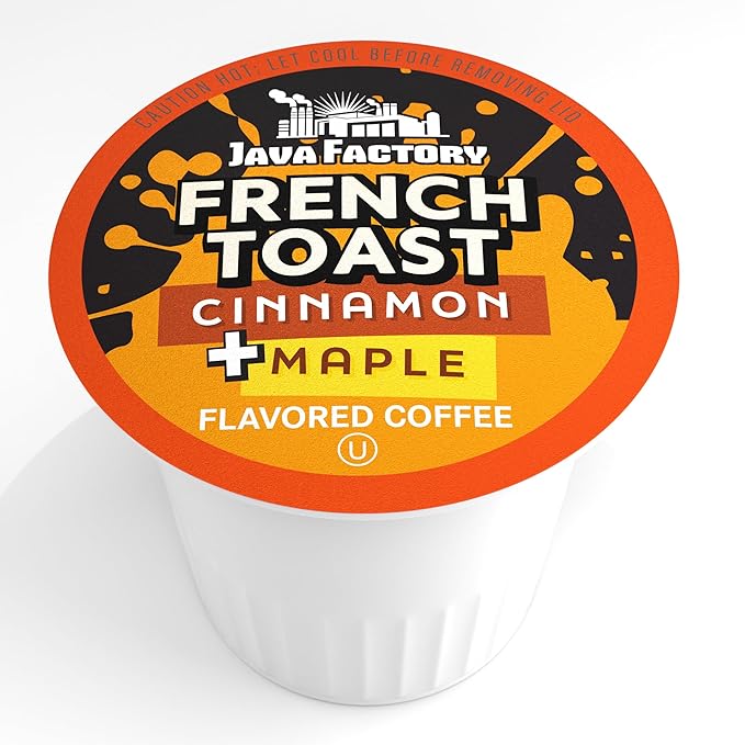 Java Factory Coffee Pods Cinnamon and Maple Flavored Coffee for Keurig K Cup Brewers French Toast 40 Count