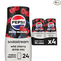 SodaStream Pepsi Wild Cherry Zero Sugar Drink Mix (440ml Pack of 4)