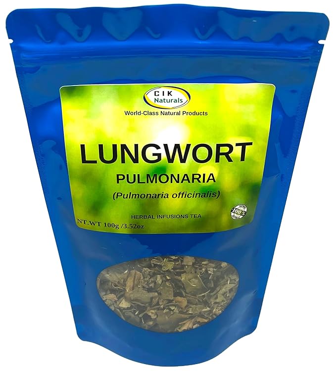 CIK Naturals Lungwort Herb Pulmonaria tea Herbal Infusions (100g) Zip-lock bag Pulmonaria officinalis