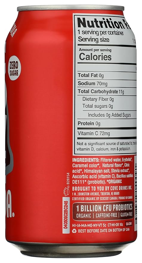 Cove Soda Classic Cola Flavor - Probiotic Soda