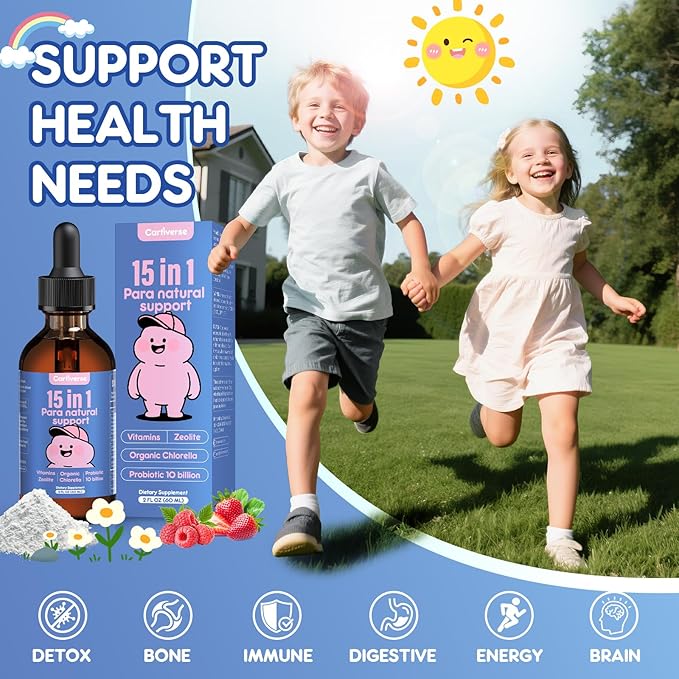 Parasite Cleanse for Humans &amp KidsParasite Cleanse for ChildrenZeolite Detox Liquid DropsCandida Cleanse &amp Wellness FormulaContains wormwood black walnut cloveChlorellaOregano4 Fl Oz