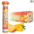 Zipfizz Daily Energy Drink Powder Peach Mango 20 Pack | 3-in-1 Sustained Energy Rapid Hydration and Essential Vitamins | Sugar-Free | Electrolyte Powder | Contains Vitamin B-12 &amp Antioxidants