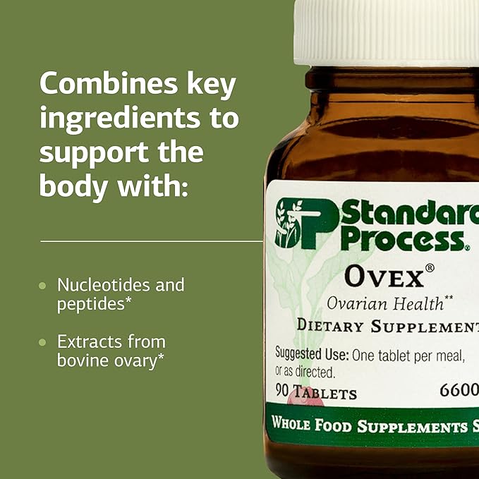 Standard Process Ovex - Daily Whole Food-Based Health Supplement - 90 Tablets (90 Servings)