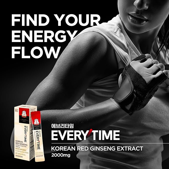 JUNG KWAN JANG Everytime Korean Red Ginseng Extract 2000mg - Liquid Stick Supplements with Propolis &amp Adaptogen - Energy Boost &amp Immune Support Natural &amp Healthy Energy Drinks (10 Sticks