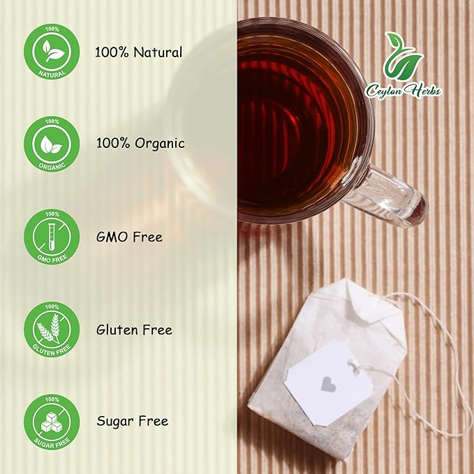 Kalanchoe Pinnata Leaves Tea Bags – 100% Pure Dried Leaves Herbal Tea Bags for Daily Brewing