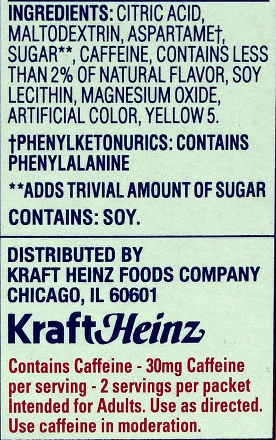 Crystal Light On The Go Citrus With Caffeine Drink Mix 10-Packet Box (Pack of 50)