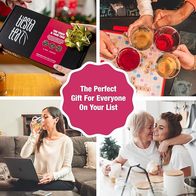 Tiesta Tea - Top Loose Leaf Tea Gift Box Medium Caffeinated Assorted Blends 3 Pouched Bags for Hot &amp Iced Brews Variety Pack Green Herbal Fruity &amp Lavender