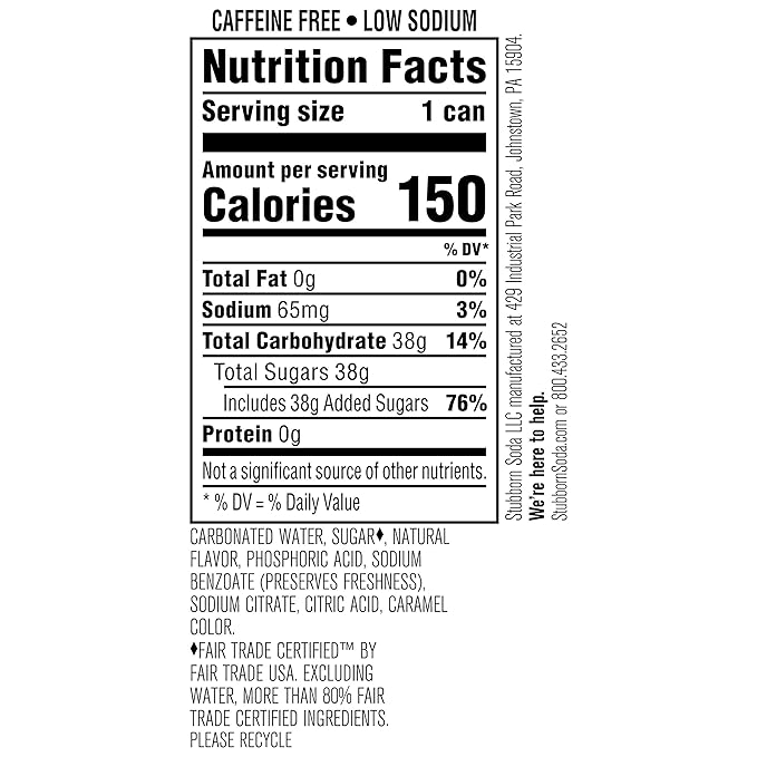 STUBBORN SODA Agave Vanilla Cream Soda 12oz Cans 12 Fl Oz (Two Pack of 12)