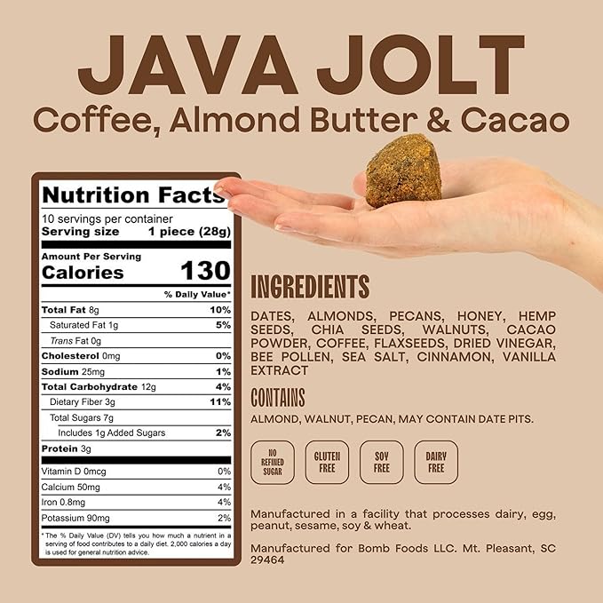The Bomb Co. Blender Bomb The OG &amp Java Jolt High Fiber Smoothie Supplement With Superfoods &amp Amino Acids Smoothie Mix With Hemp Flax and Chia Seeds 20 Servings