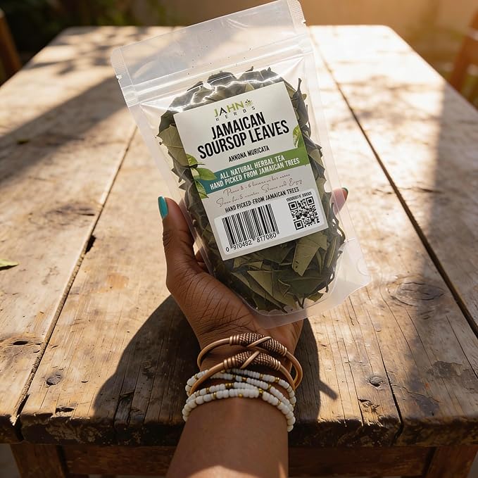 Jamaican Soursop Leaves (Annona muricata) 1 oz Organic Dried Guanabana Graviola Loose Leaf Tea Origin: Jamaica