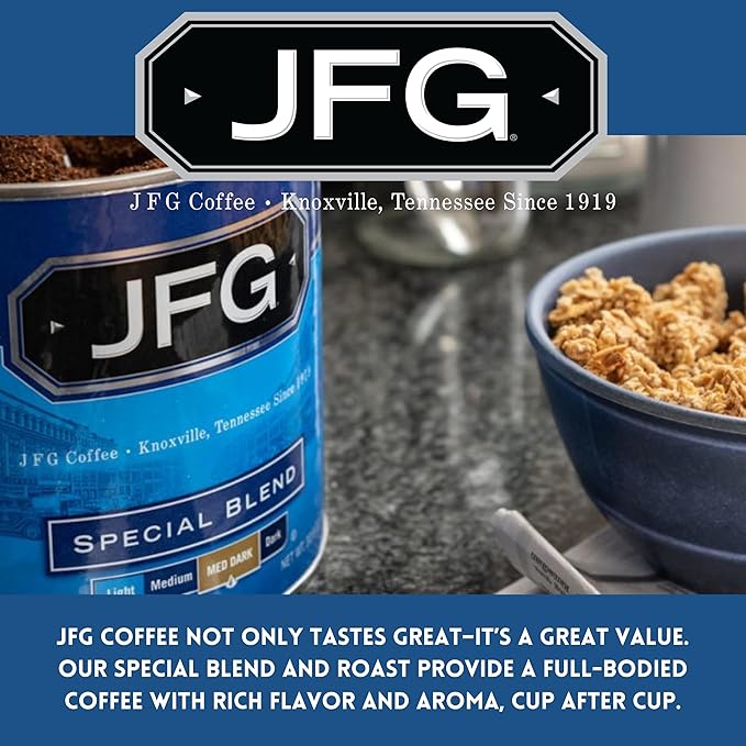 JFG Bonus Blend Medium-Dark Roast Ground Coffee 11.5oz Bag (Pack of 12)
