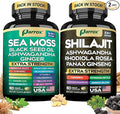 Shilajit and Sea Moss Bundle Sea Moss 350mg Black Seed Oil 200mg Ashwagandha 100mg Turmeric Shilajit 300mg Rhodiola Rosea 100mg Panax Ginseng 50mg Dynamic Vitality Bundle (1 Pack)