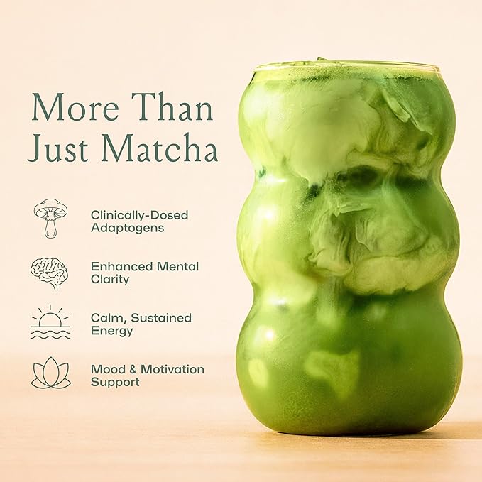 SPACE AND TIME Create - Mushroom Matcha Tea - 20 Cups of Creativity Energy &amp Enhanced Mood - Organic Matcha Powder with Lions Mane L-Theanine &amp Saffron