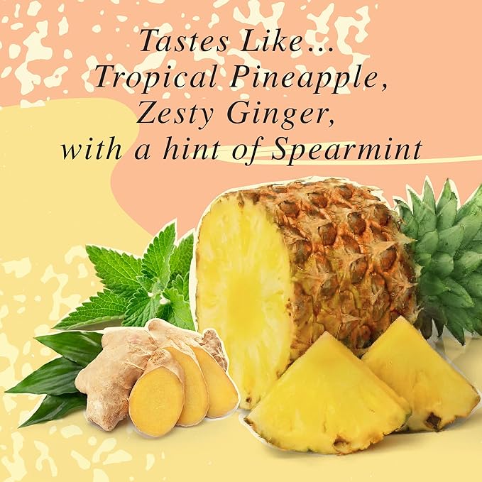 NA Non-Alcoholic Functional Adaptogen Drinks with Pre &amp Probiotic Blend | Ashwagandha Mushrooms Magnesium &amp L-Theanine | Low Sugar Low Calorie Social Tonic Ginger Pineapple 8.4oz Cans (12
