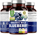 Number One Nutrition USDA Organic Wild Blueberry Extract Equivalent to 24 Whole Blueberries Supports Immune Health 120 Vegan Capsules