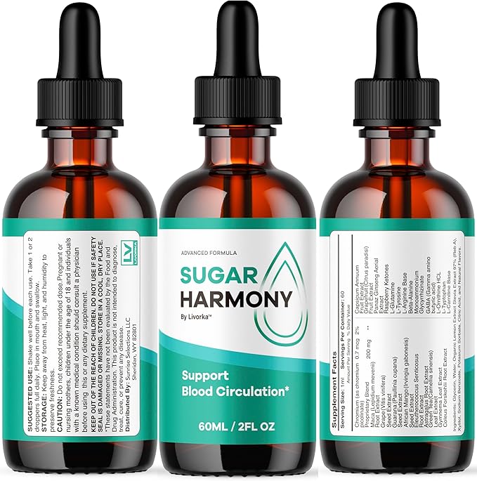 (3 Pack) Sugar Harmony Drops - Official SugarHarmony Advanced Premium Liquid Formula Support Drops - Maximum Strenght Natural Ingredients For Overall Health &amp Wellness Reviews 3 Bottles For 3 Mo