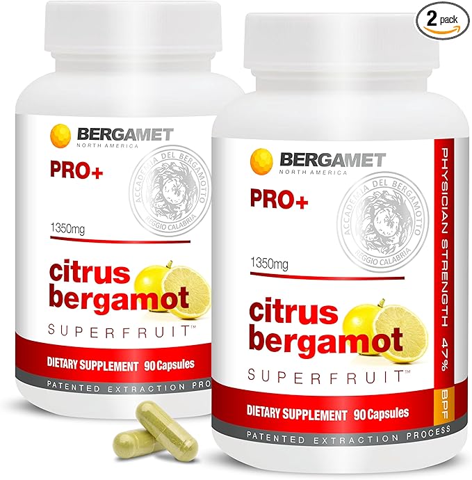 Citrus Bergamot SuperFruit PRO+ with Olive Leaf Extract - 47% BPF - 80% Polyphenols - 675mg per Serving - Worlds Strongest - 180 Caps - 2 Months - Made in the USA