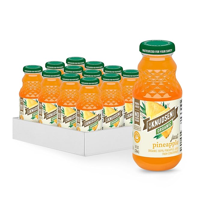 R.W. Knudsen Organic Just Pineapple Juice 8 fl oz (12 Pack)