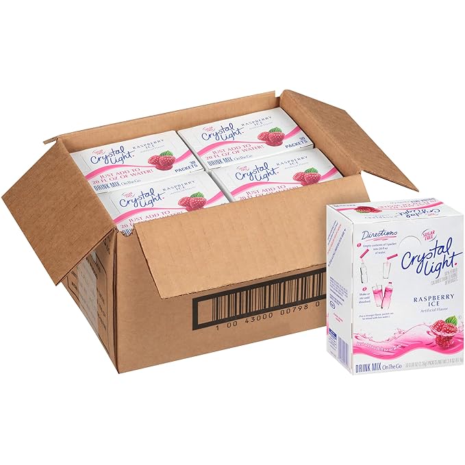 Crystal Light Raspberry Ice Drink Mix 30 Count (Pack of 1)