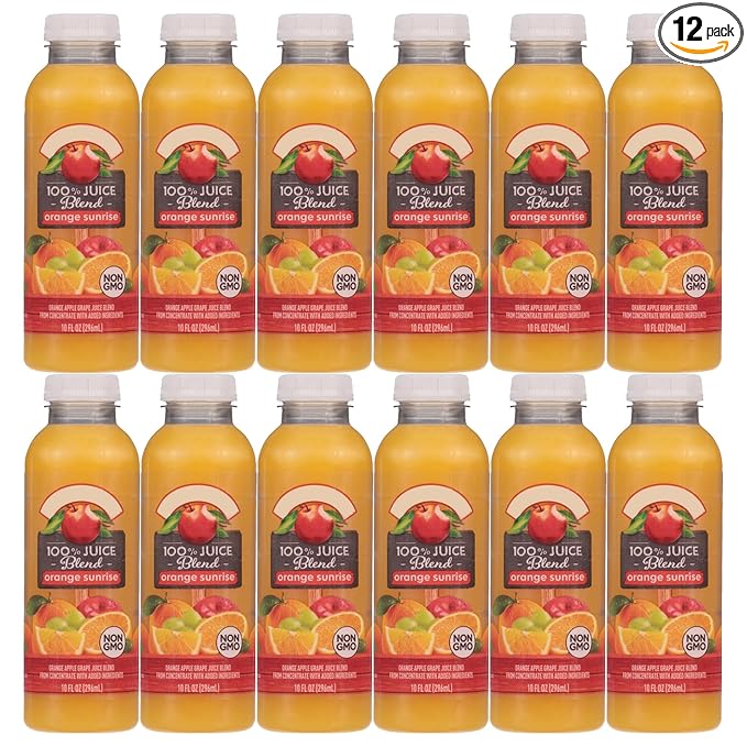 Apple nd Eve's 100% Juice Orange Sunrise Blend 12 Bottles (10 fl oz Each)