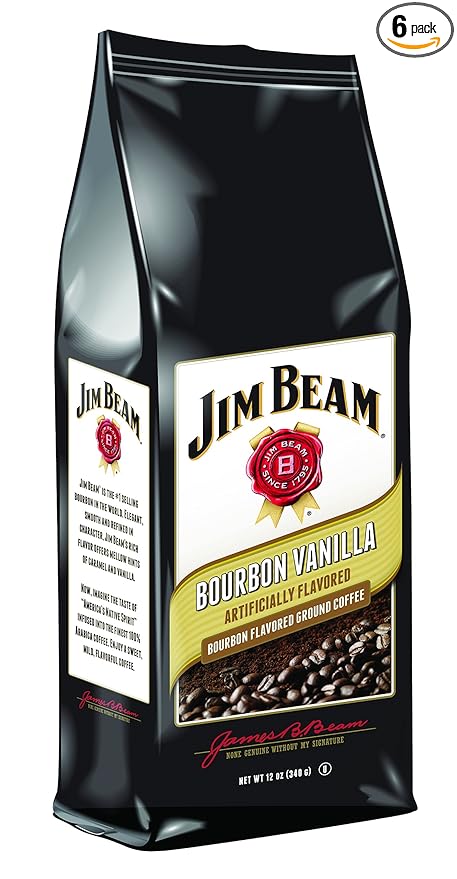 Jim Beam Bourbon Vanilla 12 Ounce (Pack of 6)