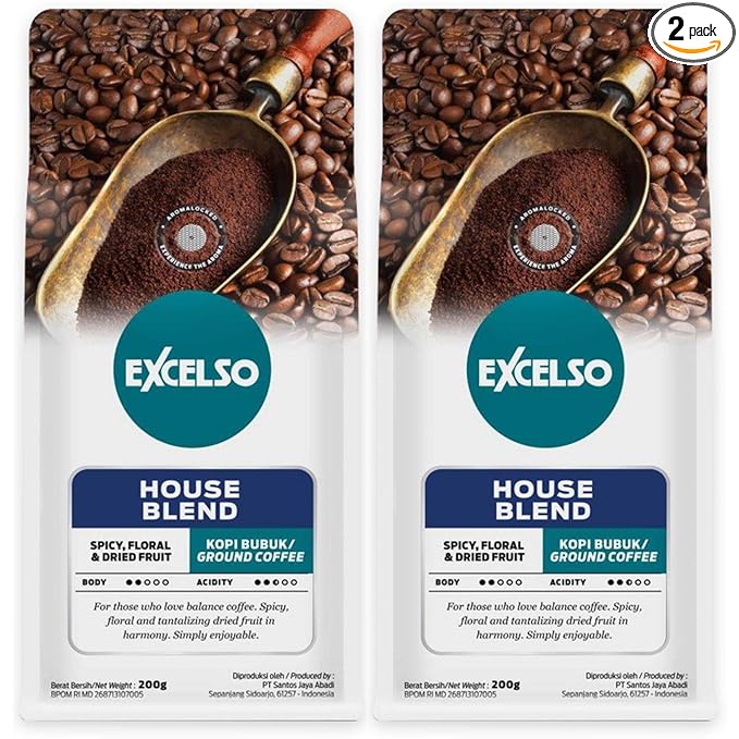 Excelso House Blend Ground Coffee 200g (Pack of 2)