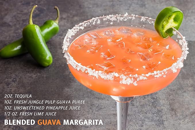 Jungle Pulp Passion Fruit and Guava Puree Costa Rica Blend for Cocktails HurricanesIce Tea DessertsSmoothies and Kitchen 2 Flavor Bundle (2 Liters)